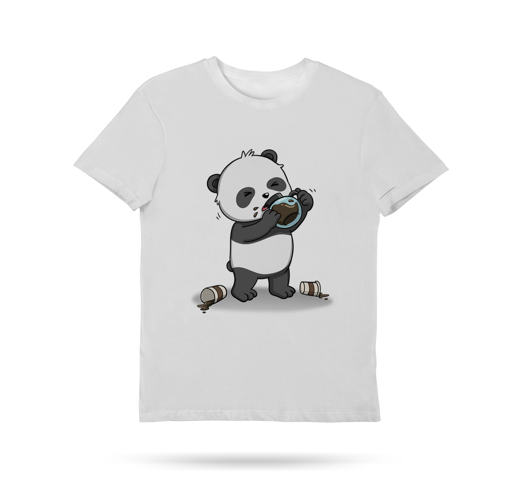 Panda white shirt coffee – Panda and Pola